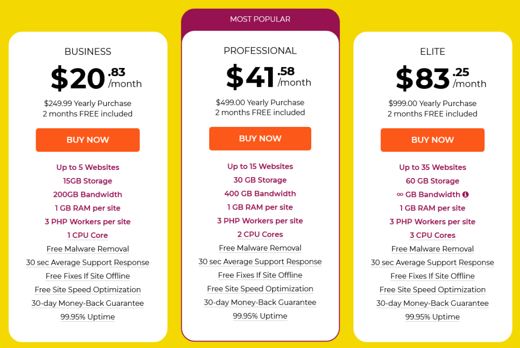 WPX Hosting Plans