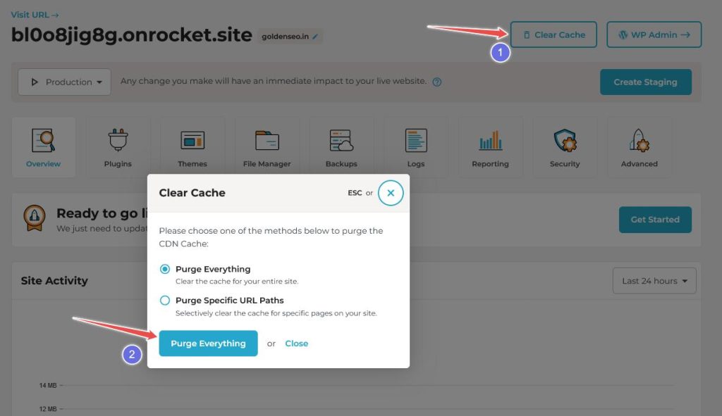 Rocket.net Caching Control