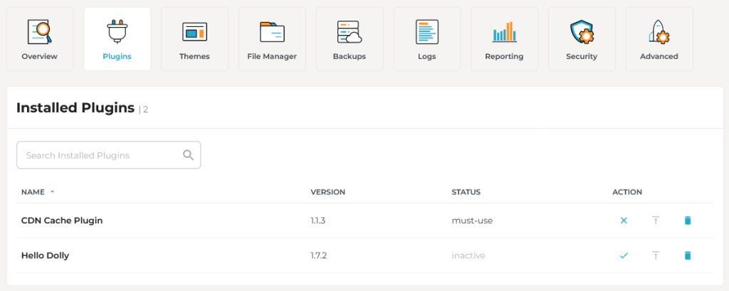 Rocket.net Plugin Management