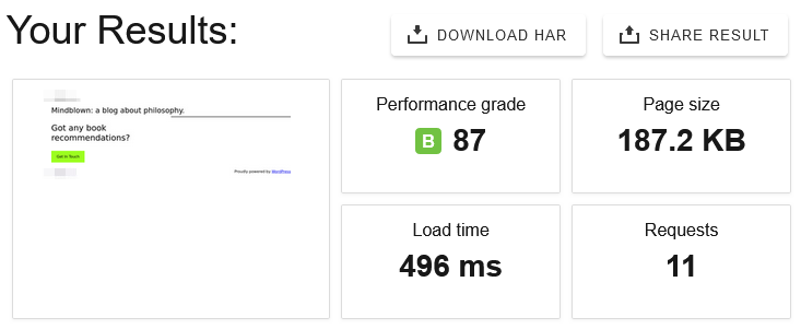 WPX Hosting Pingdom Speed Test