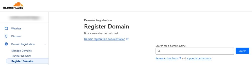 Cloudflare Register Domain