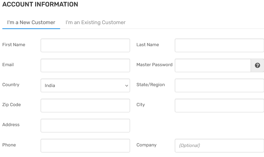 FastComet Account Information