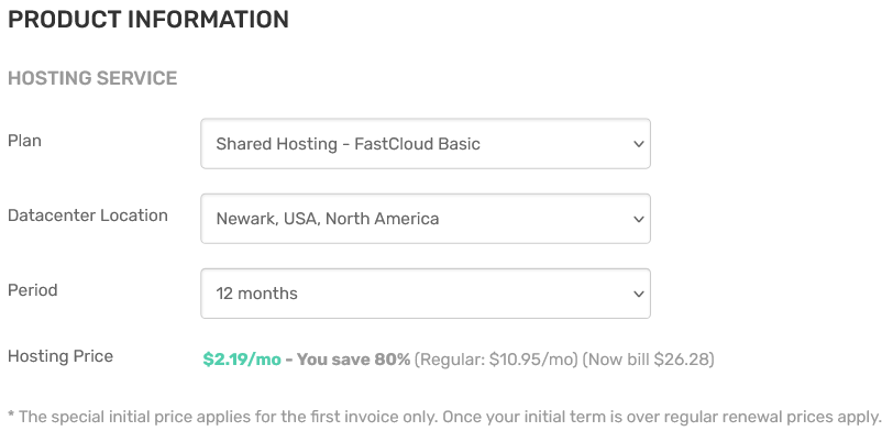 FastComet Product Information