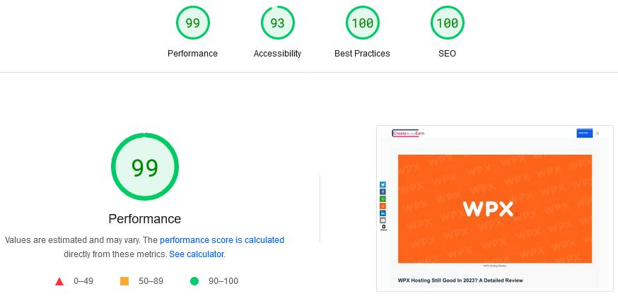 Google Pagespeed Insights FastComet Speed Test