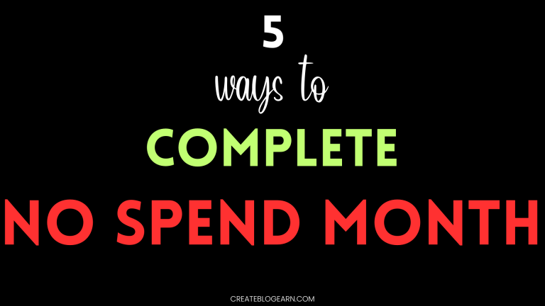 7 Simple Ways To Successfully Complete No Spend Month Challenge